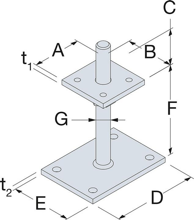Actual product image Simpson Sst Support foot (Support foot, 1 pcs.)