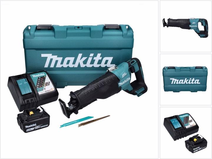 Produktbild Makita DJR 187 RT1K Akku Reciprosäge 18 V Brushless + 1x Akku 5,0 Ah + Ladegerät + Koffer