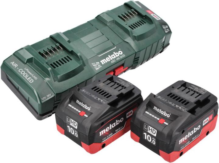 Produktbild Metabo 18 V Basis Set 2x Akku 10,0 Ah LIHD + ASC 145 DUO Doppelladegerät CAS System (18 V)