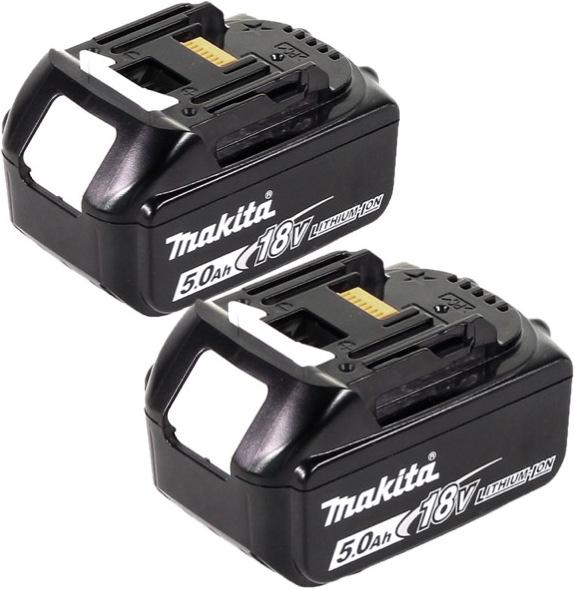 Actual product image Makita DLM 432 T2 battery lawn mower 36 V ( 2x 18 V ) 43 cm brushless + 2x battery 5.0 Ah - without charger (Rechargeable battery operated)