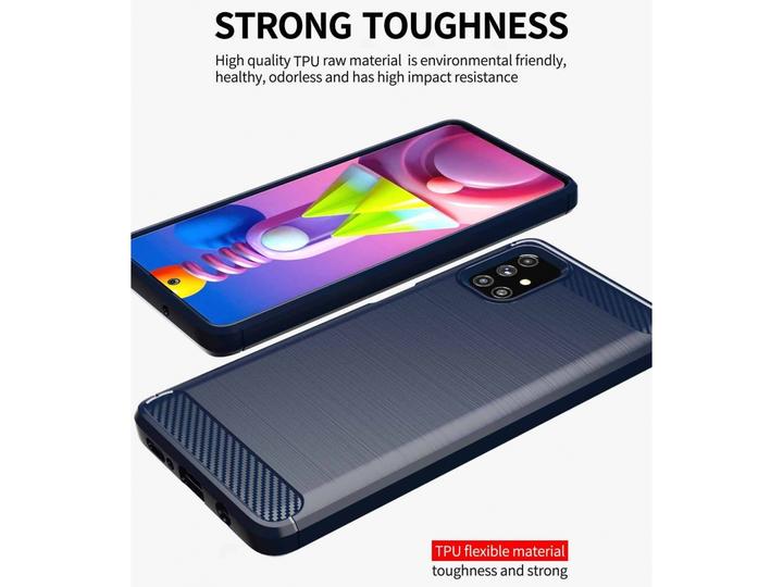 Produktbild Screenguard Samsung Galaxy M51 Hülle Carbon Brushed Soft TPU (Samsung Galaxy M51)