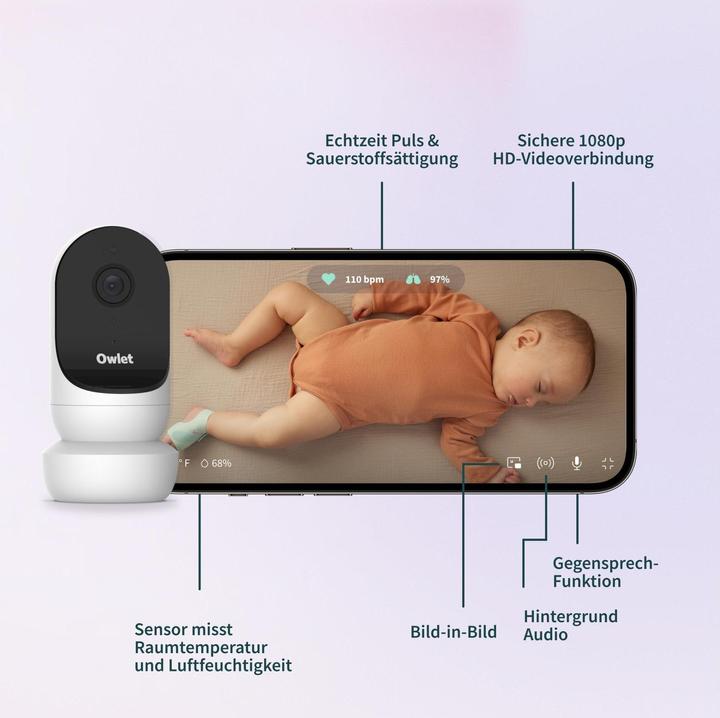 Produktbild Owlet Dream Sock + Cam (Babyphone mit Kamera, 50 m)
