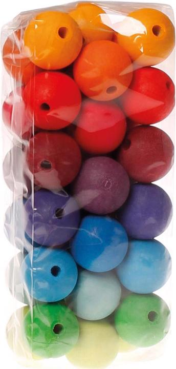 Grimm's 36 wooden beads, colorful 30mm