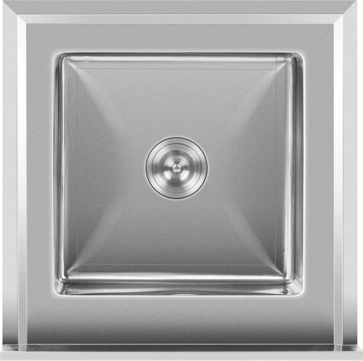 Produktbild Royal Catering Spültisch Spülbecken Edelstahlspüle Gastrospüle mit Regal Edelstahl 40x40x25,5cm (60 cm, 60 cm)