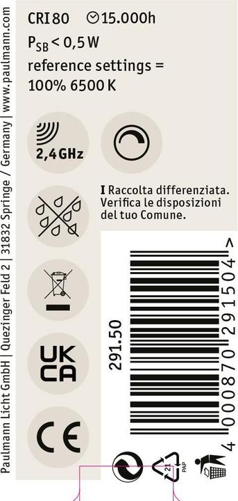 Image du produit Paulmann Gouttes de filament Zigbee (E14, 5 W, 470 lm, 1 x, F)