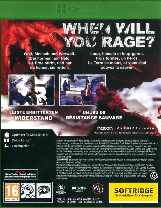 Immagine prodotto Nacon Gaming Werewolf: The Apocalypse - Earthblood (Xbox Series X, DE, FR)