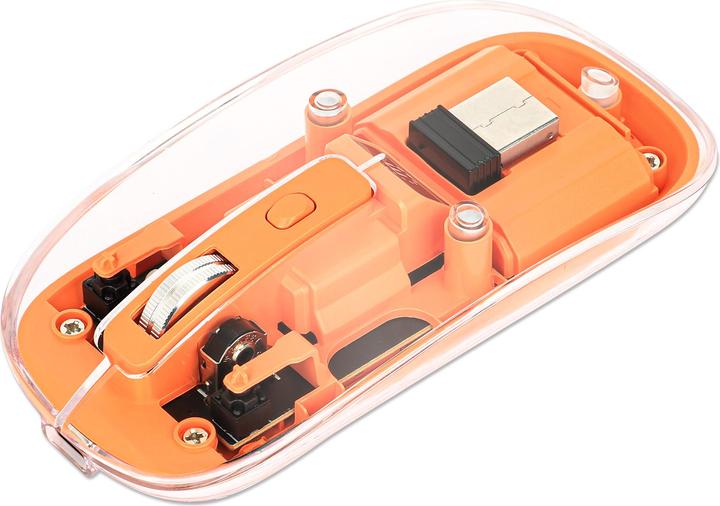 Actual product image Manhattan MH Transparent 4D mouse, White (Wireless)