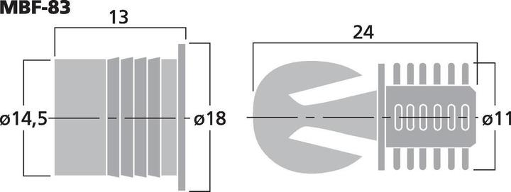 Produktbild Monacor LS-Rahmenduebel-Set je 8Stk