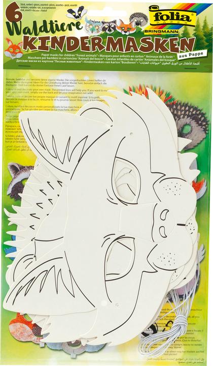 Image du produit Folia Masques pour enfants Animaux de la forêt