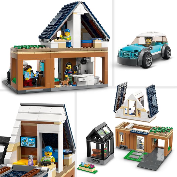 Actual product image LEGO Family home with electric car (60398, LEGO City)