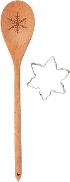 Actual product image Something Different Snowflake Wooden Spoon Set