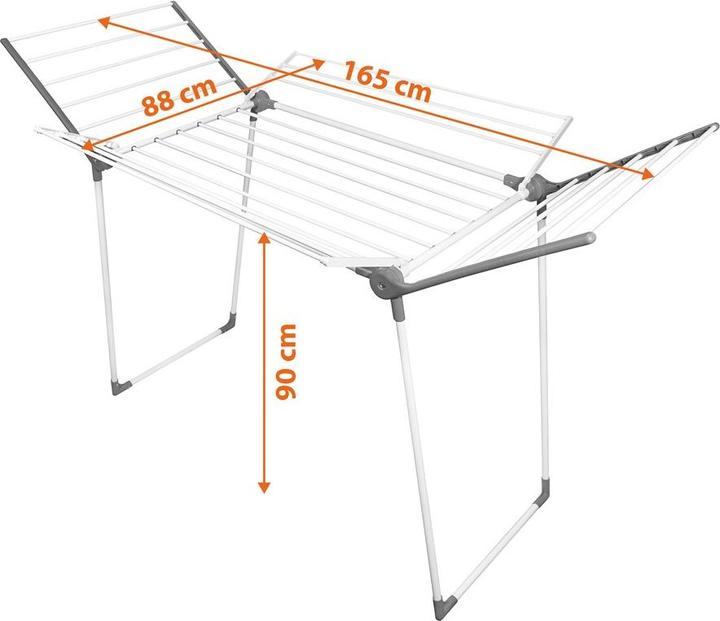 Actual product image Promis Tumble dryer MILANO extendable additional 4 wings (24 m)