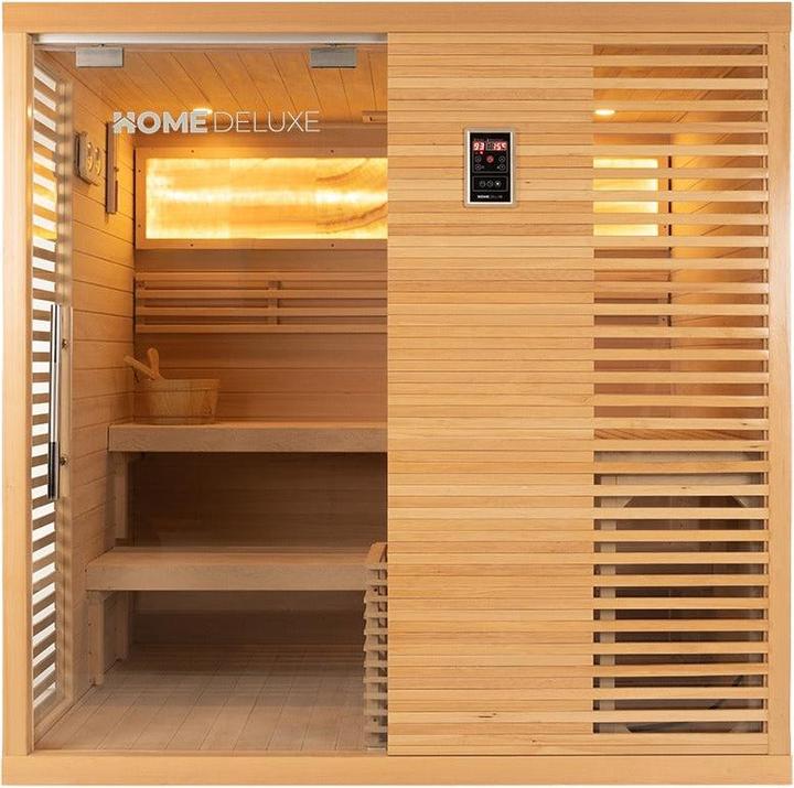 Produktbild Home Deluxe Indoor Sauna BEAU - 200 x 160 cm für 5 Personen - Traditionelle Sauna mit 7,5kW Ofen