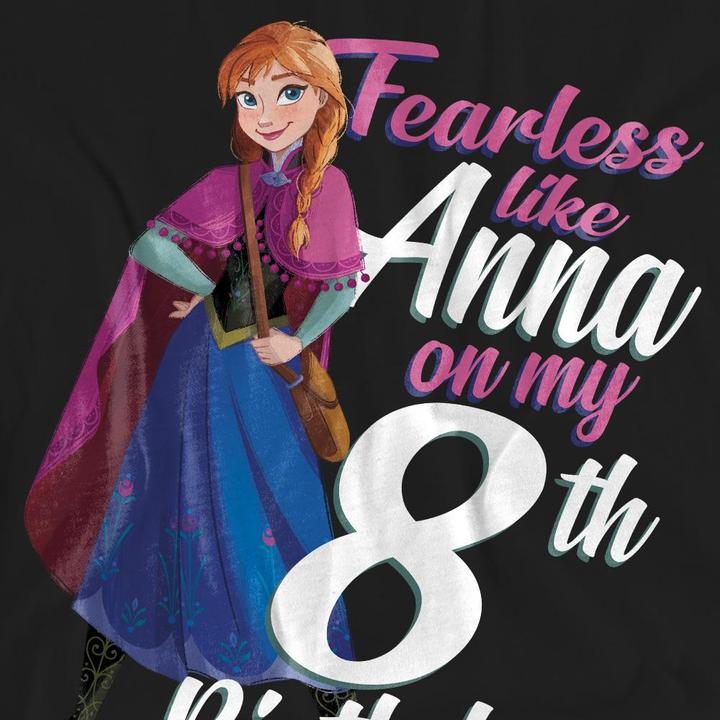 Actual product image Disney Frozen Unisex Adult Fearless Like Anna 8th Birthday T-Shirt (S)