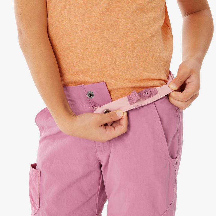 Immagine prodotto Quechua Zip-Off-Hose MH500 Kinder Gr. 92–116 Bergwandern rosa (98, 104)