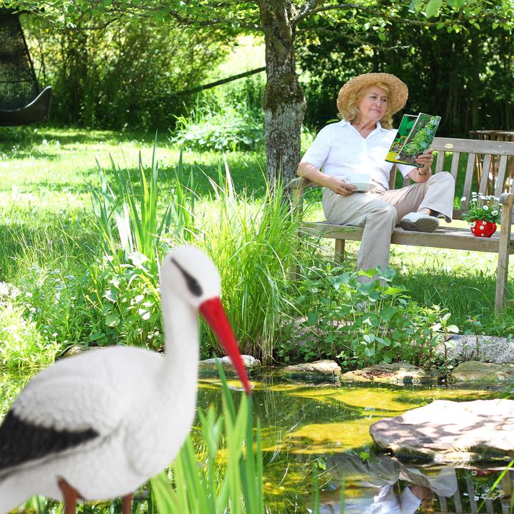 Image du produit Relaxdays Statue cigogne