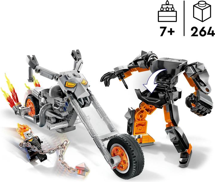 Produktbild LEGO Ghost Rider mit Mech & Bike (76245, LEGO Marvel)