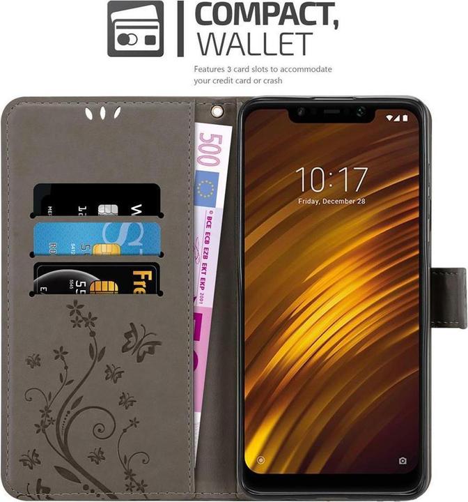 Actual product image Cadorabo Flower Book Cover (Xiaomi Pocophone F1)