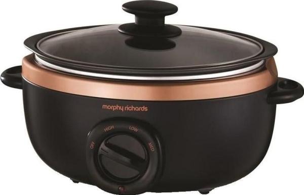 Actual product image Morphy Richards 460016, 163 W, Rotary, Black, Rose gold, Glass