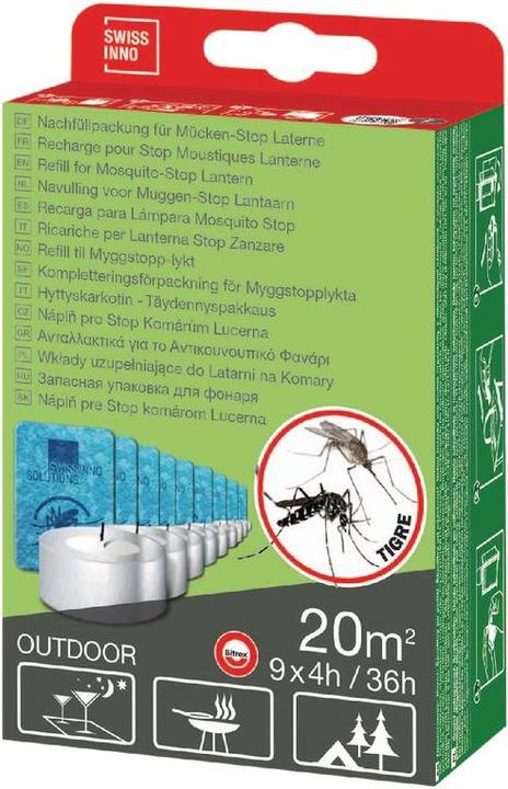 Produktbild Swissinno Nachfüllplättchen mit Kerze 12h für Mücken-Stop Laterne