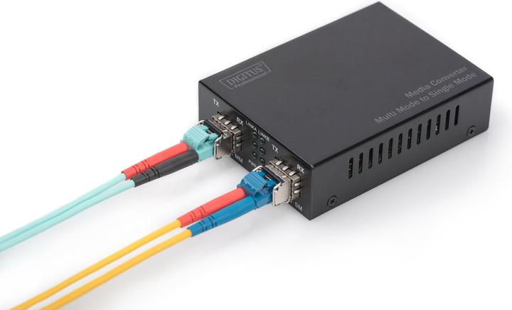 Produktbild Digitus Gigabit Multimode zu Singlemode Medien Konverter SFP zu SFP 155Mbps 1.25Gbps 850nm 1310nm MM 1310...