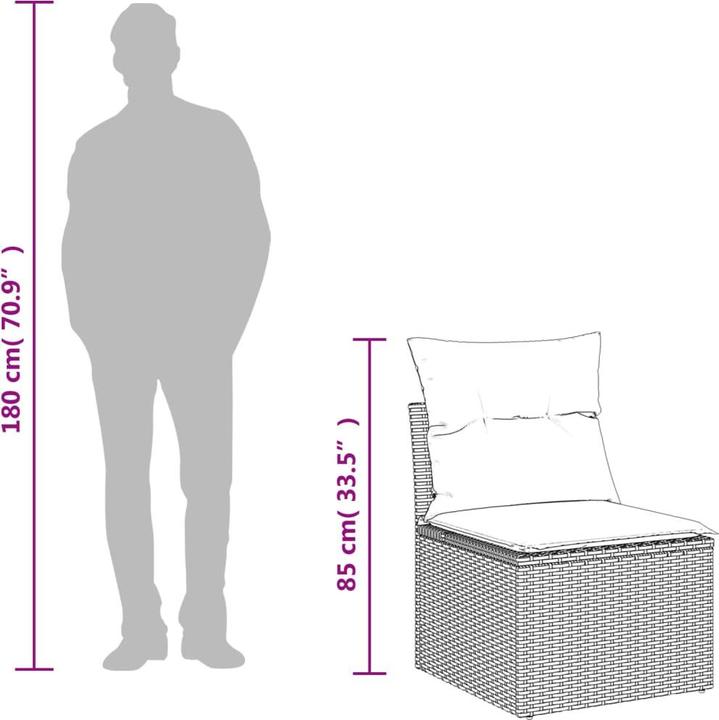 Immagine prodotto VidaXL Set da salotto da giardino da 10 pezzi con cuscini