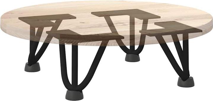 Produktbild VidaXL Haarnadelbeine 4 Stk. Schwarz 10 cm Massivstahl Hairpin Tischbein