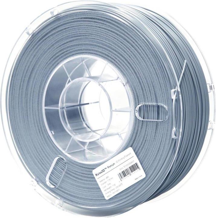 Actual product image Raise3D (S)5.11.01002A01 Premium Filament ABS chemical resistant 1.75 mm 1000 g Grey Premium 1 pc. (ABS, 1.75 mm, 1000 g, Grey)