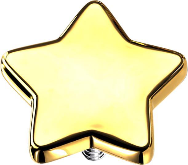 Produktbild Star Piercing Dermal Anchor Stern vergoldet (Chirurgenstahl 316L)