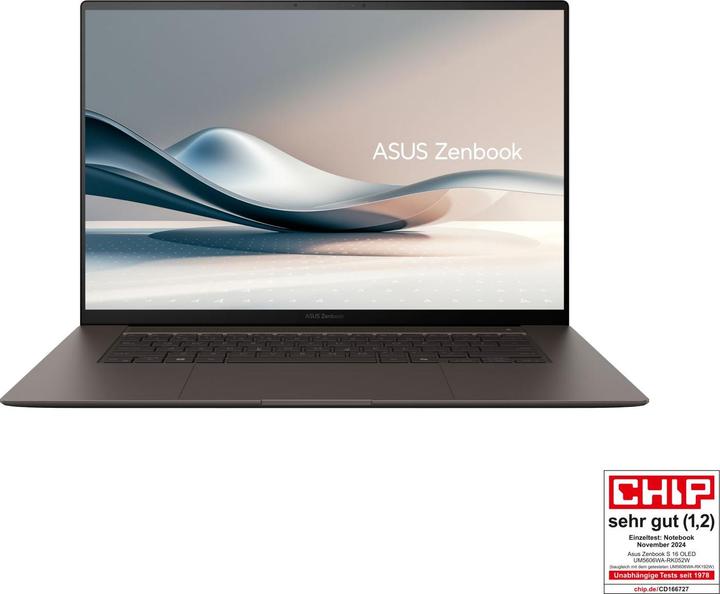 Actual product image ASUS Zenbook S 16 (16", AMD Ryzen AI 9 365, 24 GB, 1000 GB, DE)