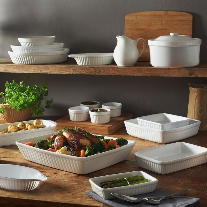 Immagine prodotto Mason Cash 2001.546 Set di 4 piatti da portata in gres bianco da 9 cm, ceramica, 9 x 9 x 5 (9 cm)