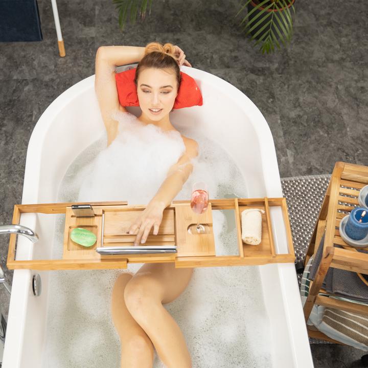 Produktbild Relaxdays Badewannenablage Bambus (107.5 x 23 x 19 cm)