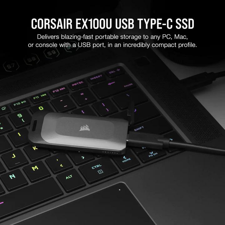 Productafbeelding Corsair EX100U 2TB draagbare USB-opslag (2000 GB)