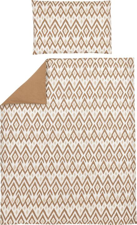 Meyco Bettwäsche + sloop 100x135 cm Ikat sand/toffee
