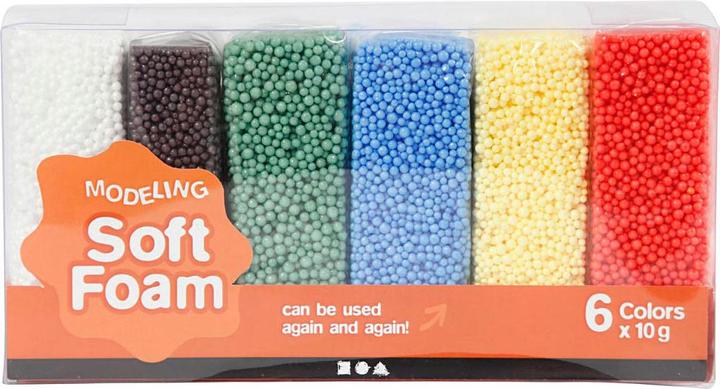 Creativ Company Soft Foam Clay standard colours, 6x10gr.