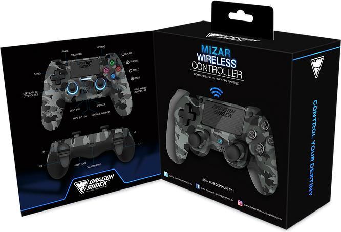 Actual product image DragonShock Controller Mizar Wireless grey camo PS4 (PS4)