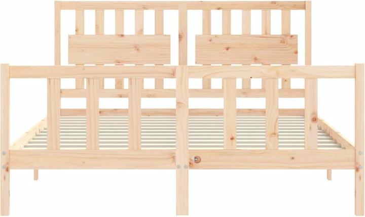 Produktbild VidaXL Massivholzbett mit Kopfteil 160x200 cm (160 x 200 cm)