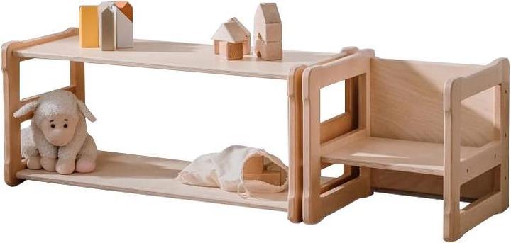 Immagine prodotto Activity Board Atmosfera Waldorf, stanza dei bambini, set di mobili per bambini - scaffale aperto e sedia