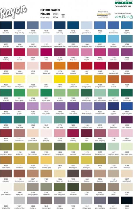 Actual product image Madeira Embroidery thread Rayon No.40 (200 m)