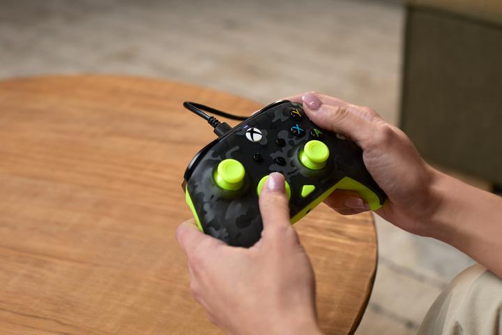 Actual product image Turtle Beach Rematch Core Wired Controller · XB · Ghost Camo Black & Yellow (Xbox One S, Windows, Xbox Series X)