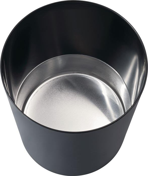 Actual product image Zwingo Safety paper bin with aluminium insert, capacity 13 l, Ø 245 mm, black. (13 l)