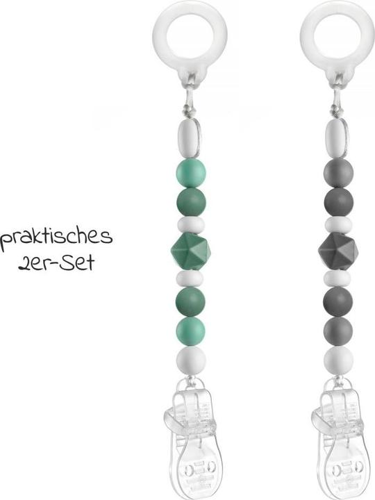 Immagine prodotto MiaMia Catene ciuccio Catena ciuccio con perline in silicone e anello in gomma incluso. (2 x)