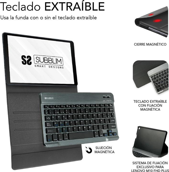 Produktbild Subblim FUNDA TABLET KEYTAB PRO BT LENOVO TAB M10 FHD PLUS 10.3" TB-X60 (Eng. Int.)