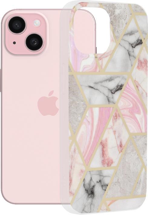 Image du produit Techsuit - Marble Series - iPhone 15 - Pink Hex (Apple iPhone 15)