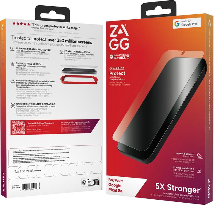 Actual product image Zagg Glass Elite (1 Piece, Google Pixel 8a)