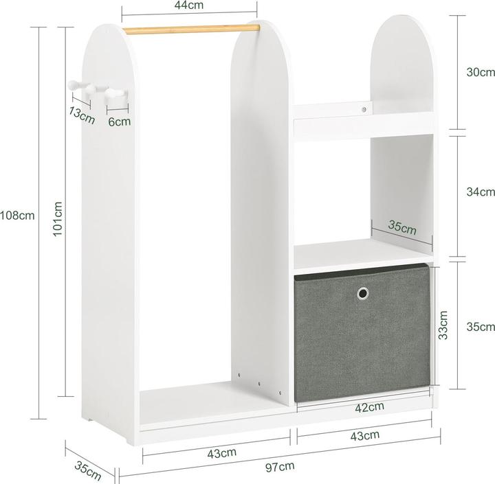 Produktbild SoBuy Kindergarderobe