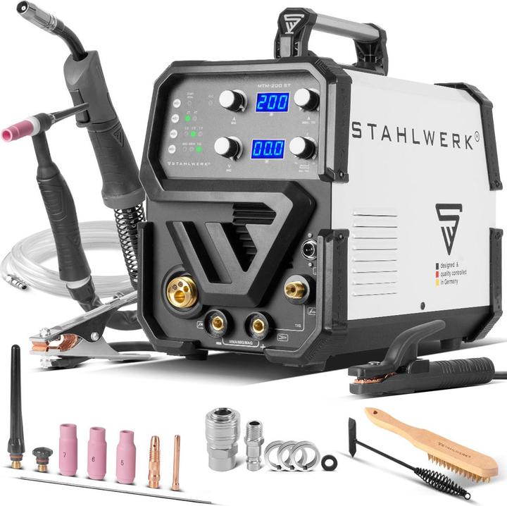 Actual product image Stahlwerk Combination welding machine MTM-200 ST 3-in-1 with 200 A synergic wire feed
