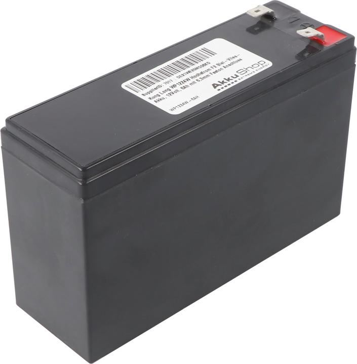Produktbild Kung Long WP1224W Hochstrom F2 Blei-Vlies-Akku, 12Volt, 6Ah mit 6,3mm Faston Anschluss (12 V, 6 Ah)