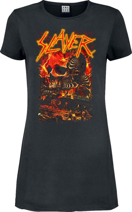Actual product image Amplified Womens/Ladies War Skull Slayer T-Shirt Dress (XS)