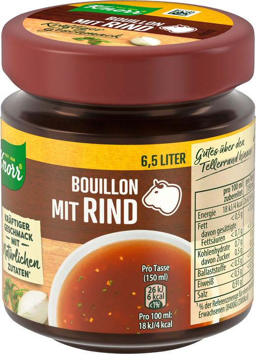 Produktbild Knorr Bouillon mit Rind im Glas ergibt 6,5 l (6500 ml)